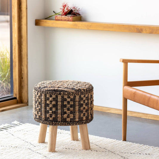 Raakkyla Black Ottoman