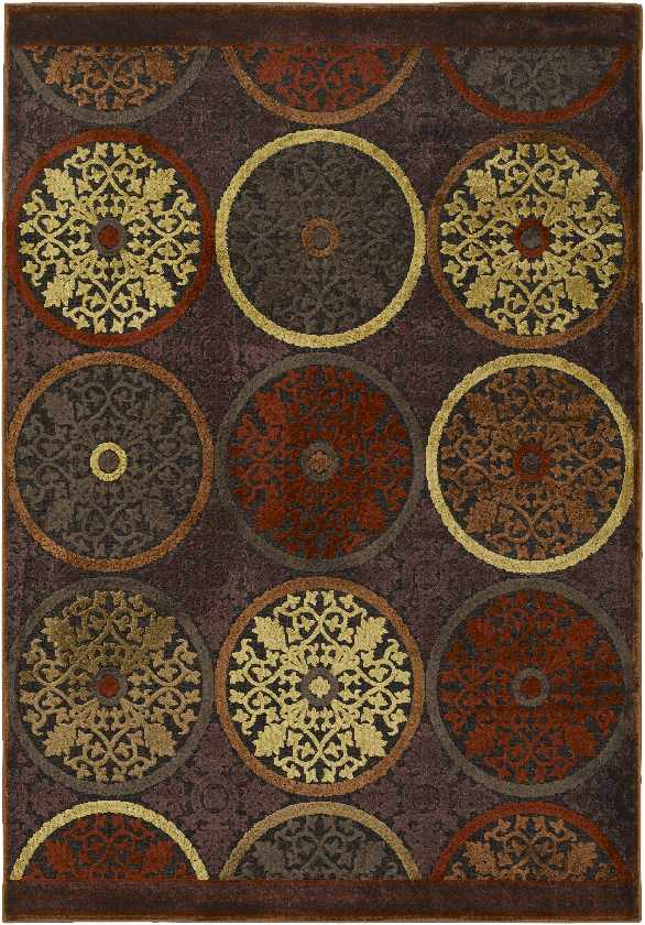Chauncey Modern Plum/Beige Area Rug