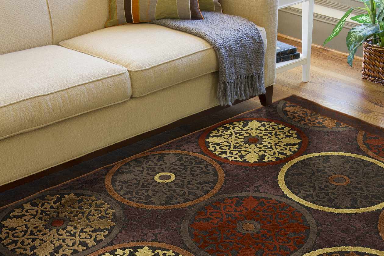 Chauncey Modern Plum/Beige Area Rug