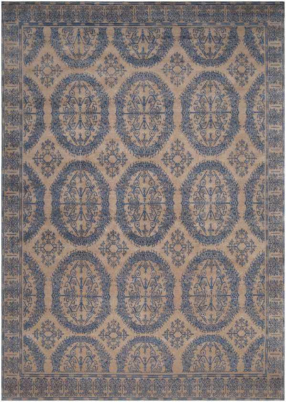 Dunedin Traditional Khaki/Denim Area Rug