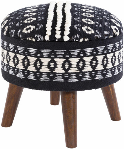 Oberkappel Black Ottoman