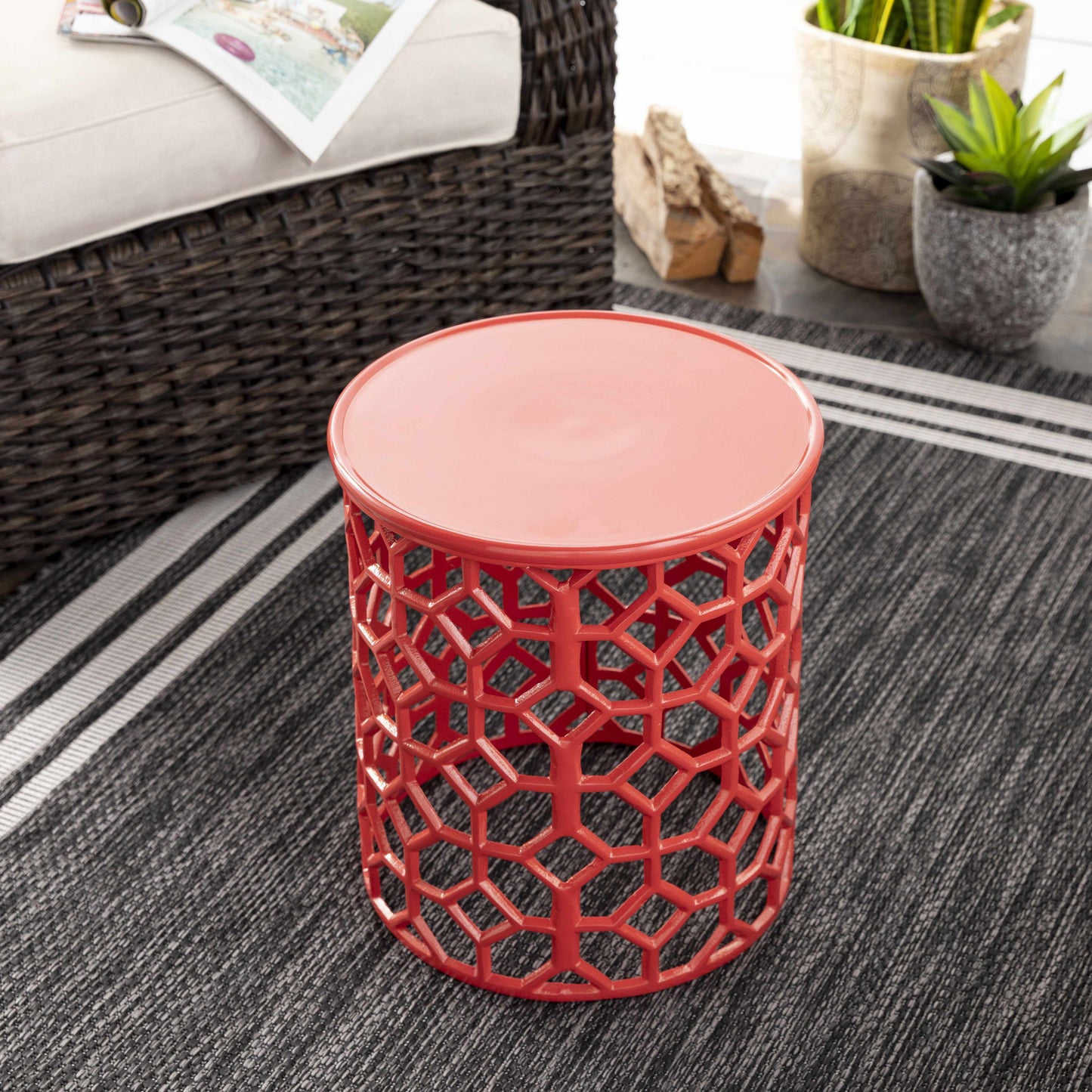 Steyregg Bright Orange End Table