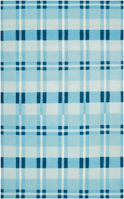 Gilbertown Modern Blue / White Area Rug