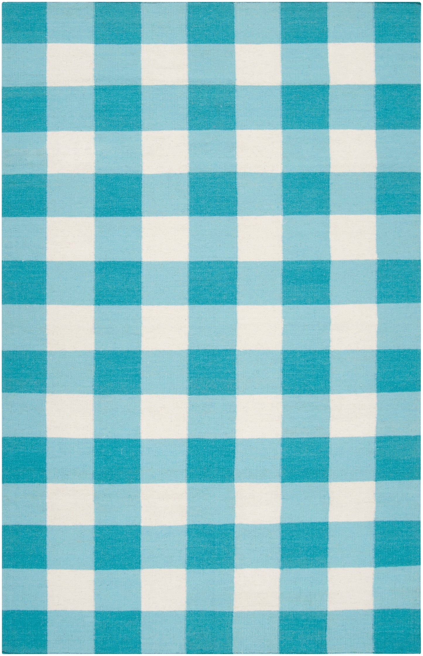 Gilbert Modern White / Aqua Area Rug