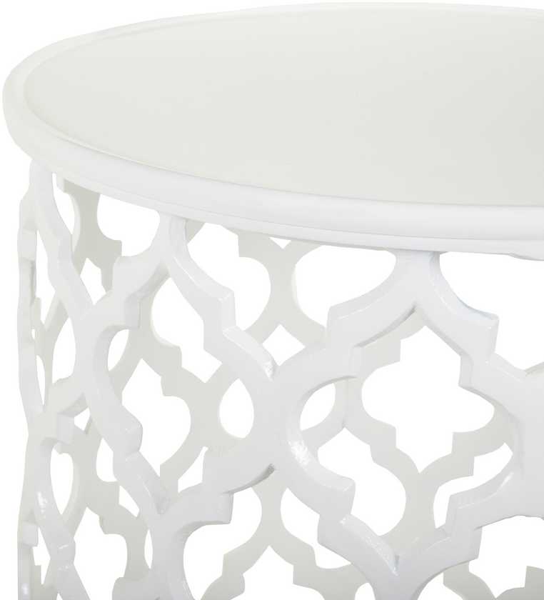 Pram White End Table