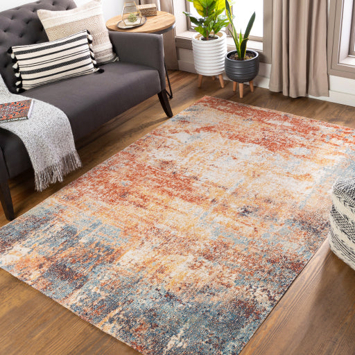 Surya Huntington Beach Polyester Denim Rectangular Indoor/Outdoor Medallion Oriental Area Rug