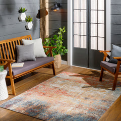 Surya Huntington Beach Polyester Denim Rectangular Indoor/Outdoor Medallion Oriental Area Rug