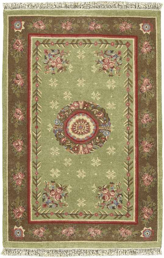 Haralson Traditional Lime Area Rug