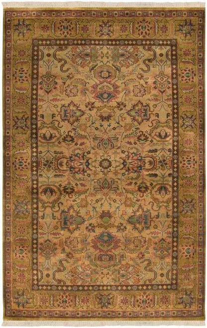 Grein Traditional Brown Area Rug