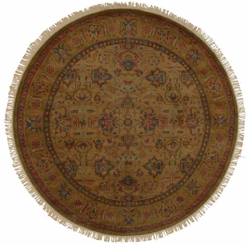 Grein Traditional Brown Area Rug