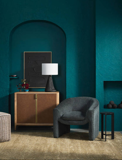 Corianna Blue/Black End Table