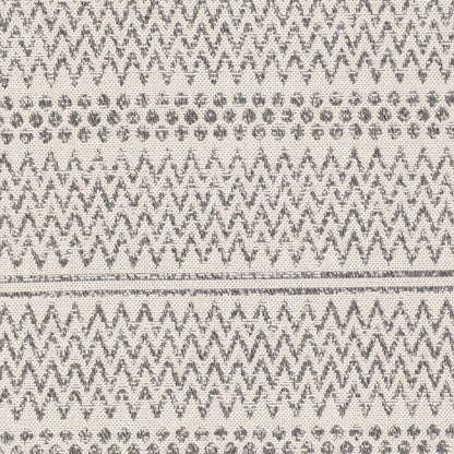 Surya La Casa 8' x 10' Cotton Charcoal Rectangular Indoor Medallion Global Area Rug