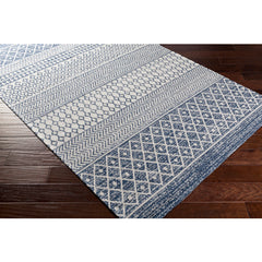 Surya La Casa 5' x 7' Cotton Navy Rectangular Indoor Medallion Global Area Rug
