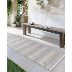 Surya La Casa Cotton Light Slate Rectangular Indoor Medallion Global Area Rug