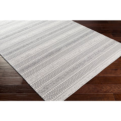 Surya La Casa Cotton Light Slate Rectangular Indoor Medallion Global Area Rug