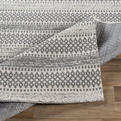 Surya La Casa Cotton Light Slate Rectangular Indoor Medallion Global Area Rug