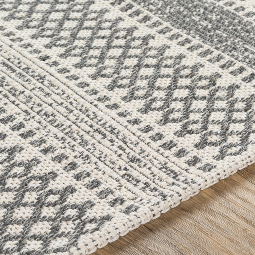 Surya La Casa Cotton Light Slate Rectangular Indoor Medallion Global Area Rug