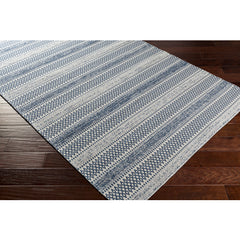 Surya La Casa Cotton Navy Rectangular Indoor Medallion Global Area Rug