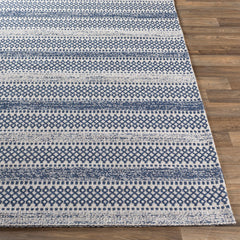 Surya La Casa Cotton Navy Rectangular Indoor Medallion Global Area Rug