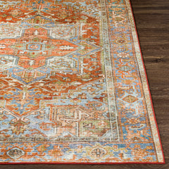 Surya Leicester 5' x 7' Flatweave Polyester Orange Rectangular Indoor Medallion Oriental Area Rug