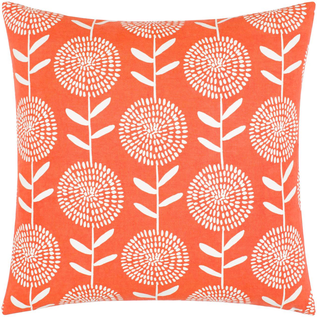 Mining Bright Orange Pillow Cover