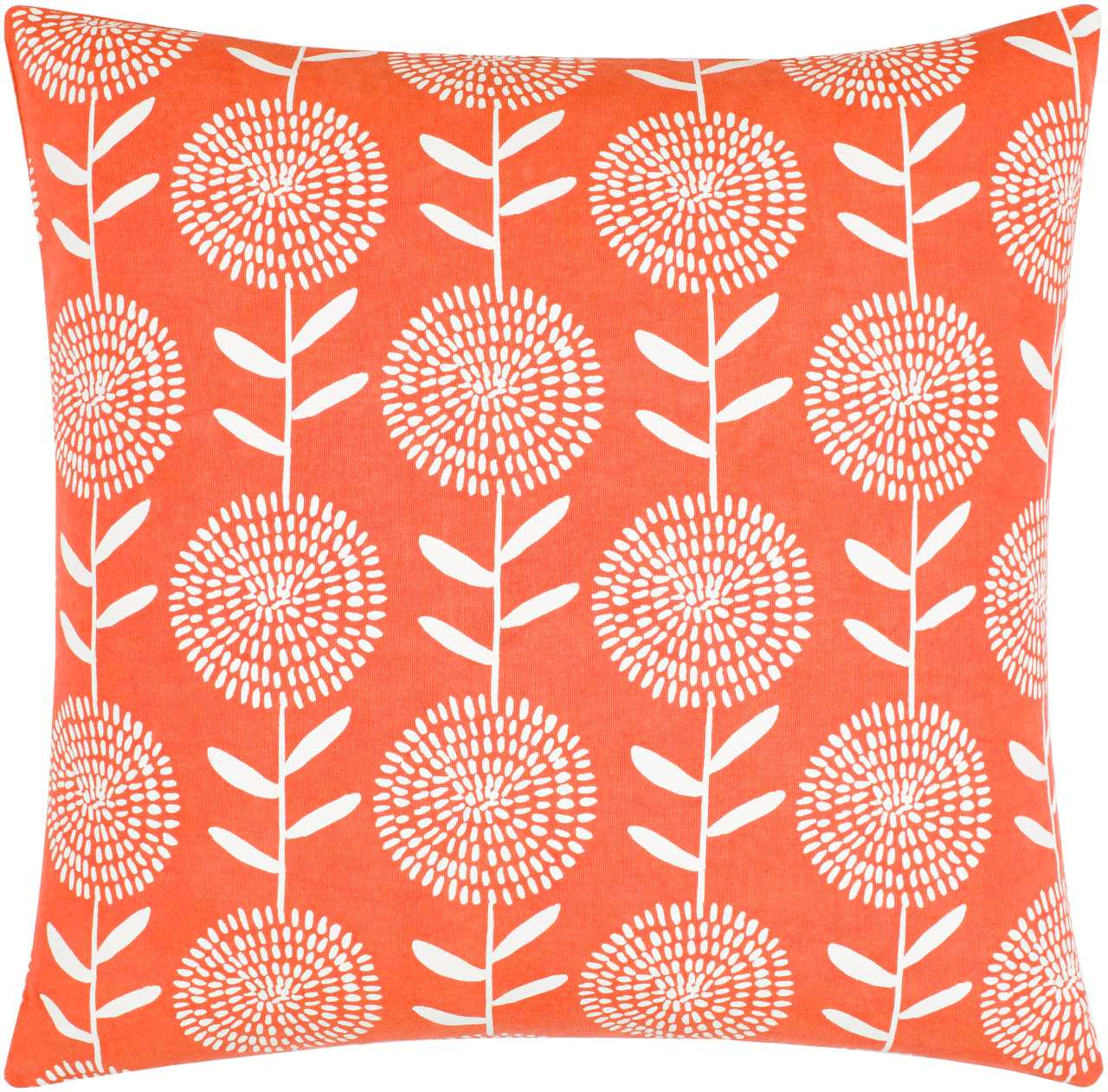 Mining Bright Orange Pillow Cover