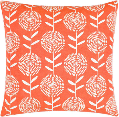 Mining Bright Orange Pillow Cover