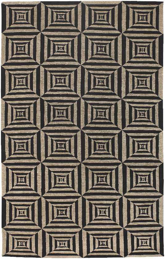 Kremmling Modern Black/Beige Area Rug