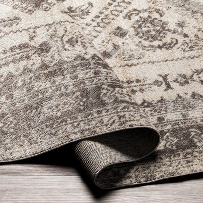 Surya Lavadora Flatweave Polyester Dark Brown Rectangular Indoor Medallion Oriental Machine washable Area Rug