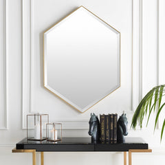 Heurne Modern Gold Wall Mirror