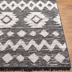 Surya Morocotton Cotton Black Rectangular Indoor Global Area Rug
