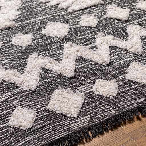 Surya Morocotton Cotton Black Rectangular Indoor Global Area Rug