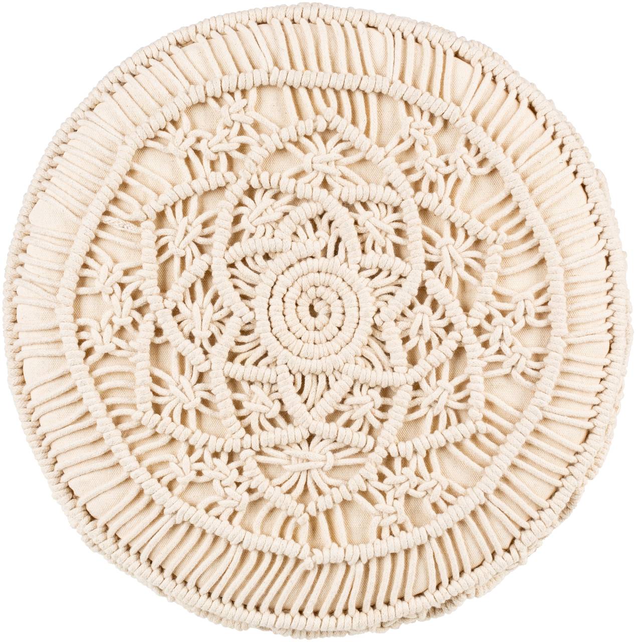 Huittinen Cream Ottoman