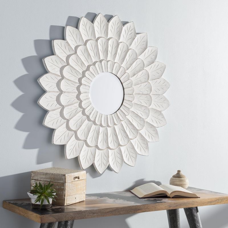 Heveadorp Traditional White Wall Mirror