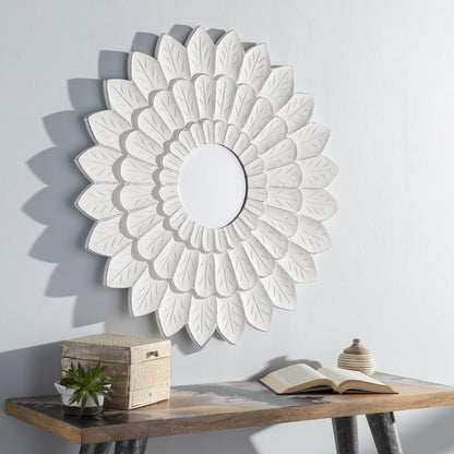 Heveadorp Traditional White Wall Mirror