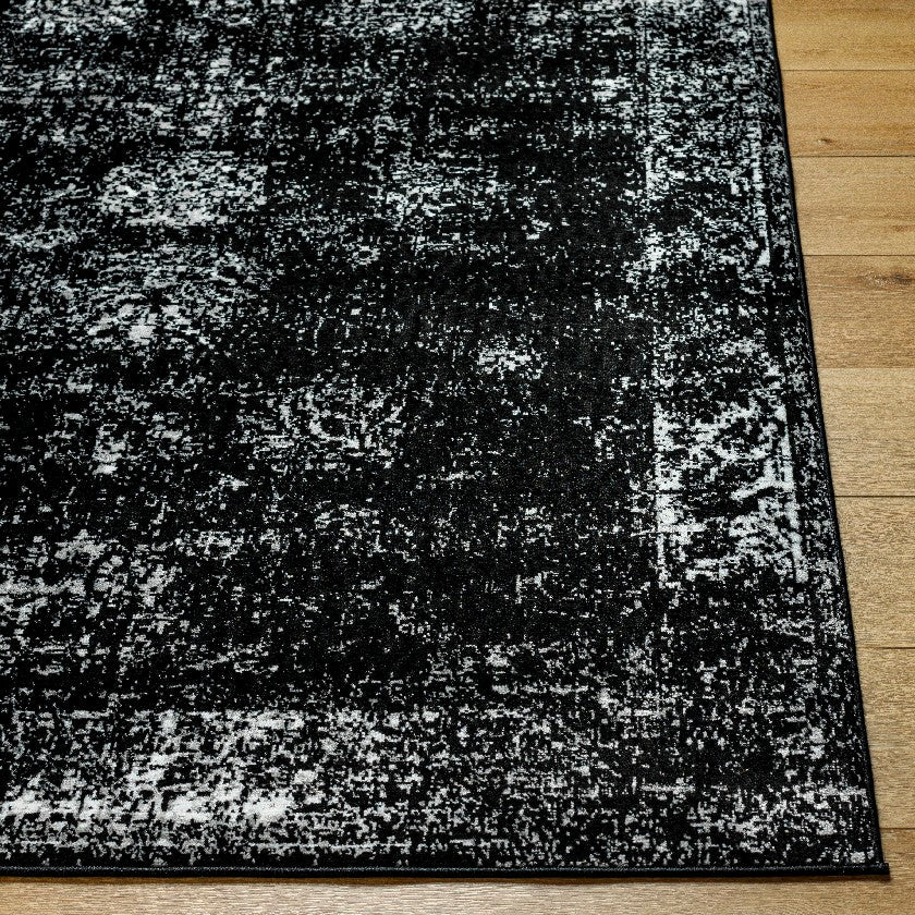 Yevette Traditional Black Area Rug