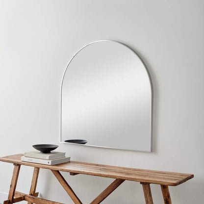 Yumi Modern Metallic Silver Wall Mirror