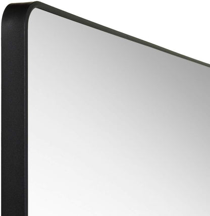 Renna Modern Black Wall Mirror