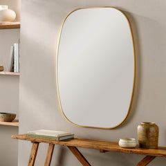 Stephannie Modern Gold Wall Mirror