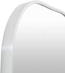 Stephannie Modern Metallic Silver Wall Mirror