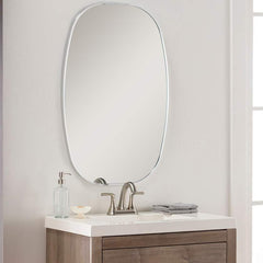 Stephannie Modern Metallic Silver Wall Mirror