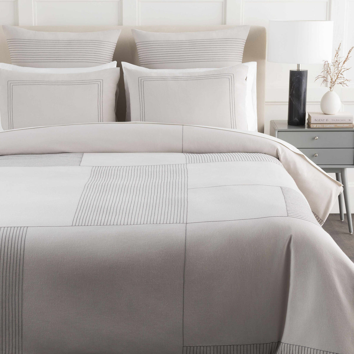 Buzet Light Gray Bedding