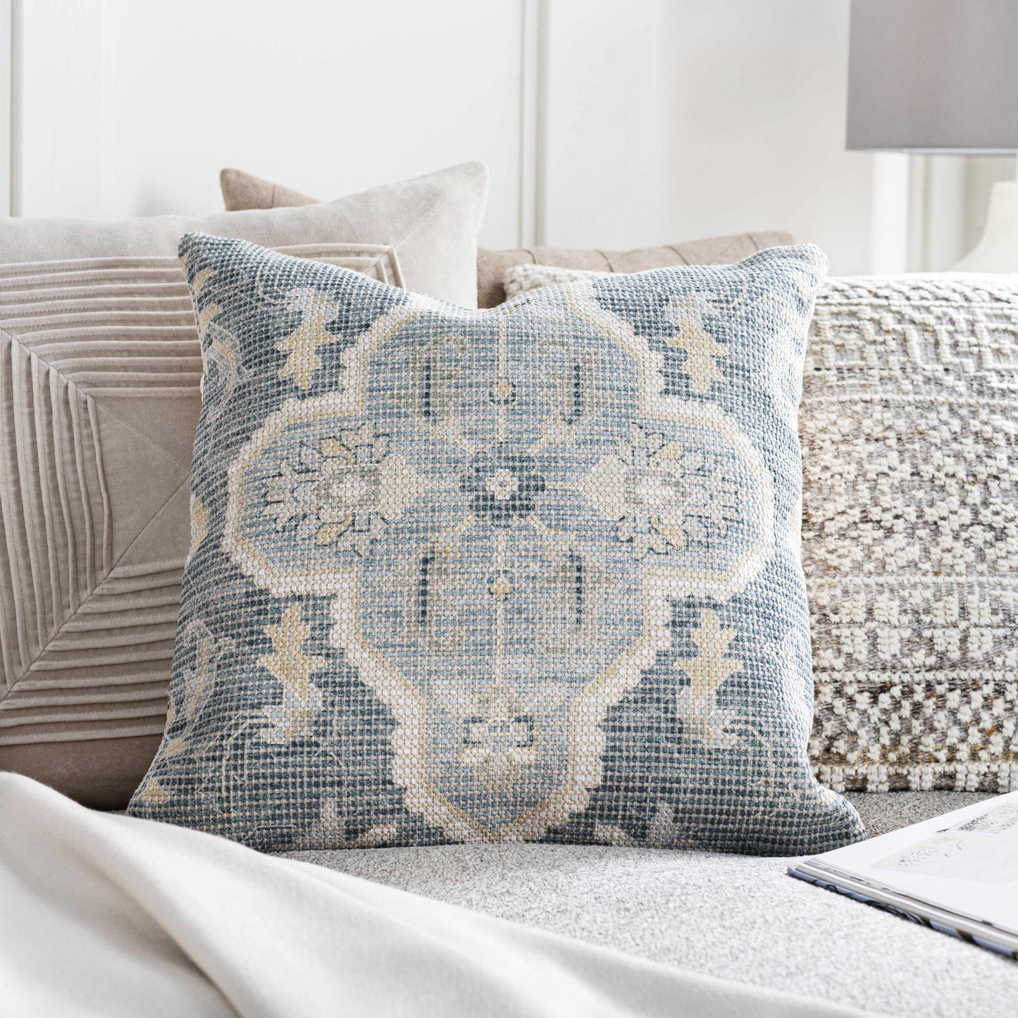 Rettenschoss Teal Pillow Cover