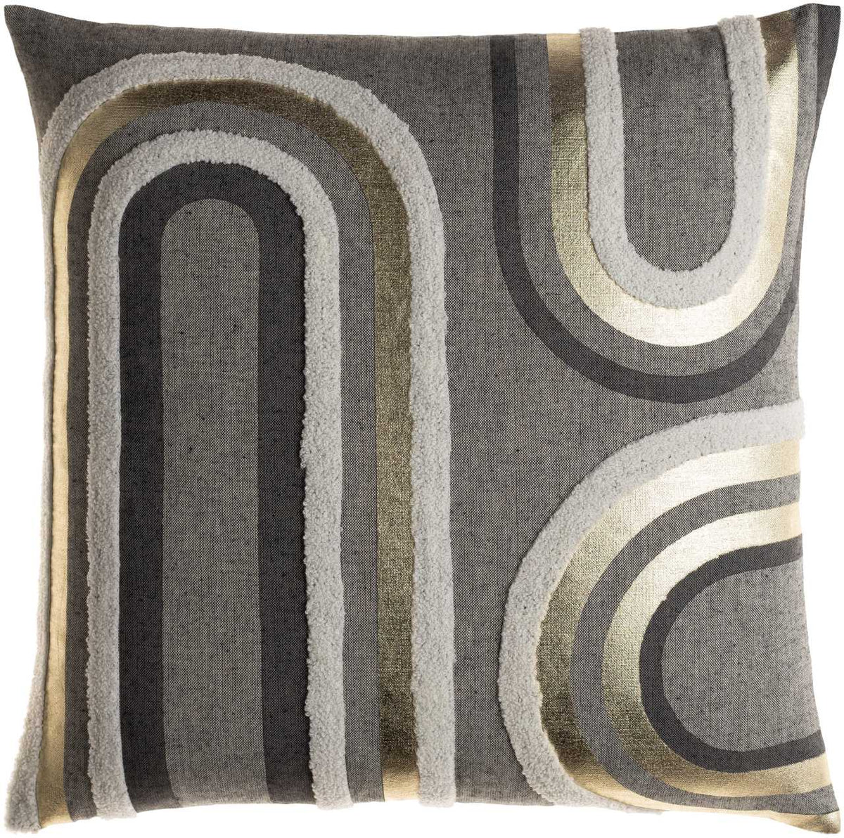Satteins Medium Gray Pillow Cover