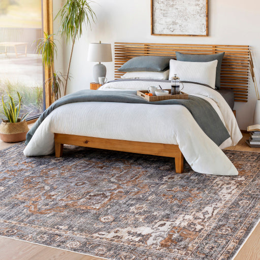 Surya Tahmis Flatweave Polyester Camel Rectangular Indoor Medallion Oriental Machine Washable Area rug