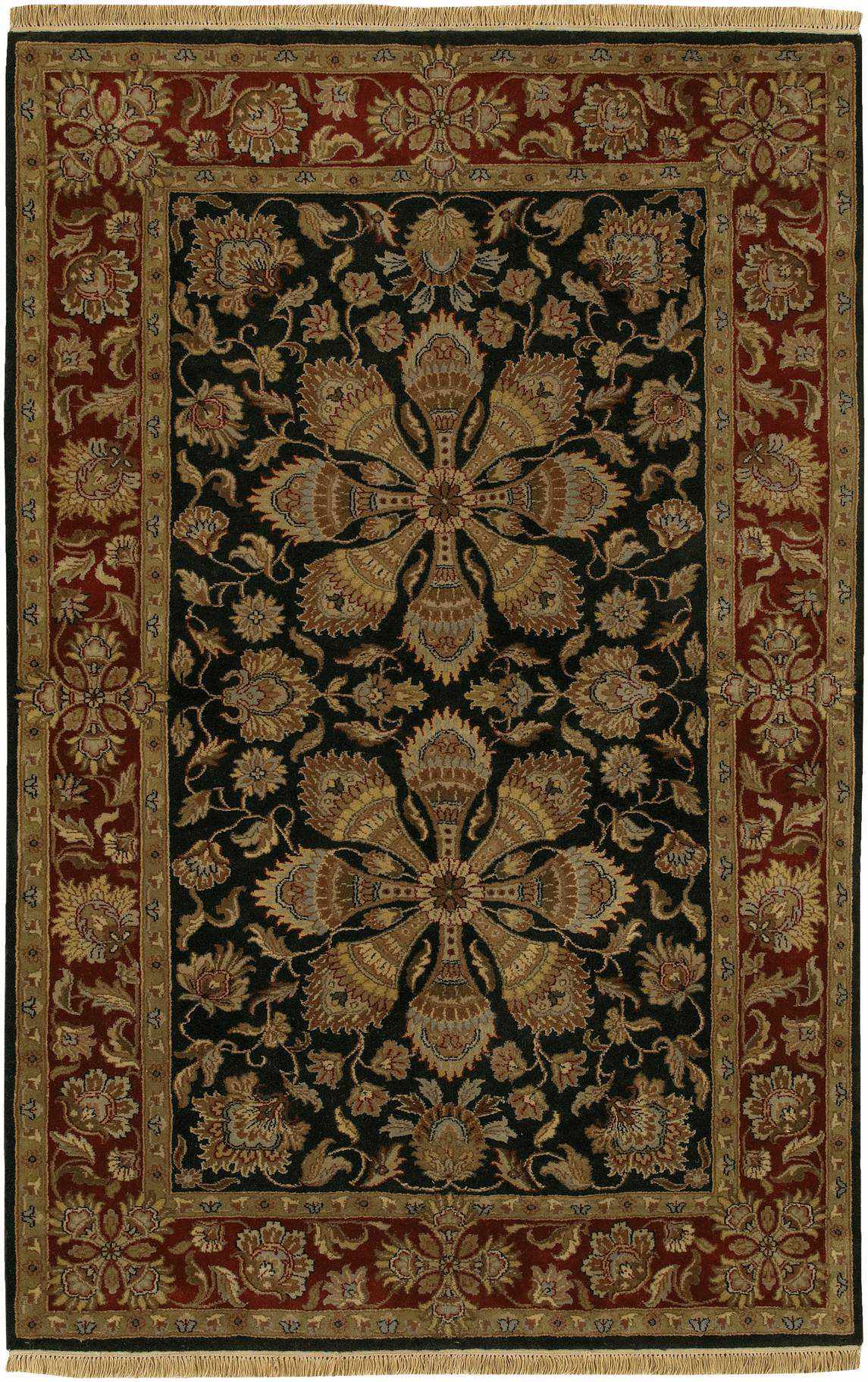 Waldo Traditional Brown/Red Area Rug