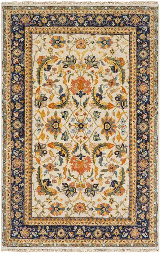 St Ives Traditional Burnt Orange Area Rug