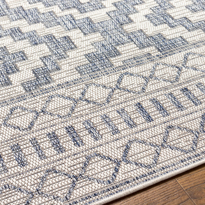 Surya Tuareg Flatweave Polypropylene Cream Rectangular Indoor/Outdoor Tribal Global Area Rug