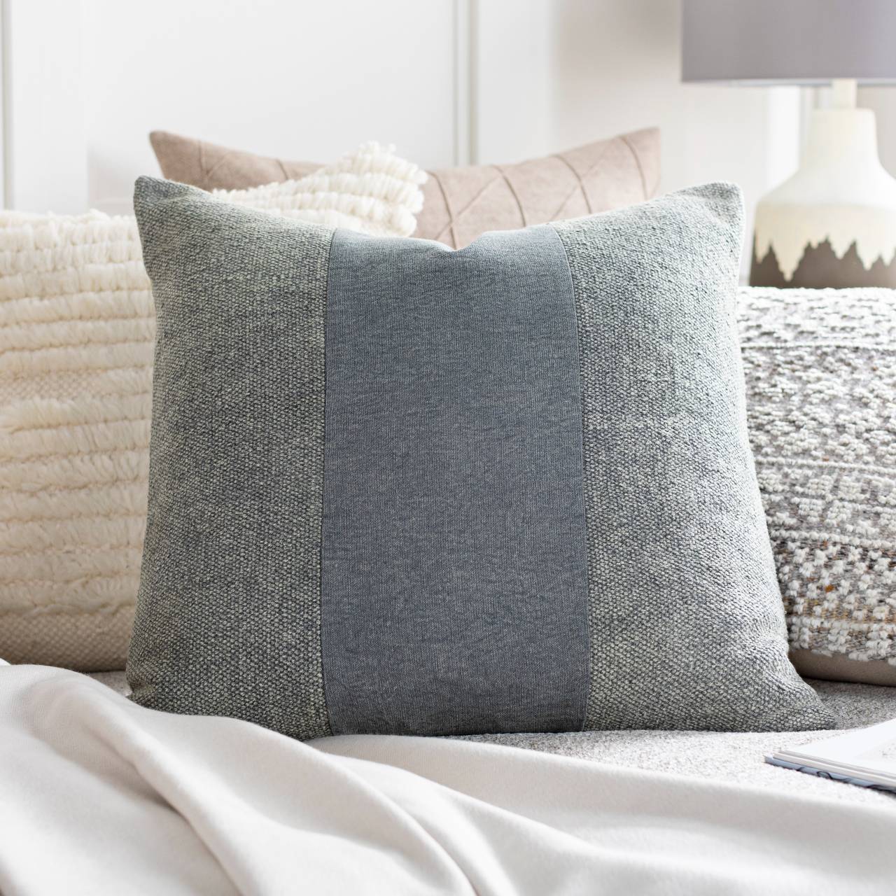 Tschagguns Medium Gray Pillow Cover