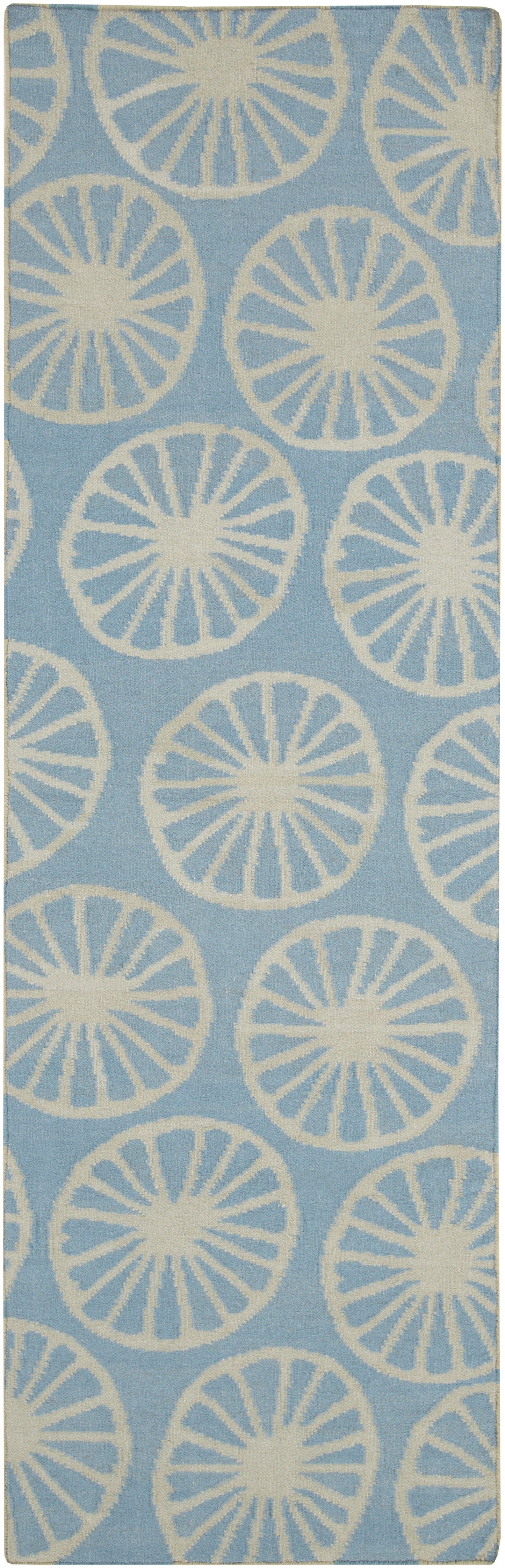 Belknap Coastal Bright Blue/Khaki Area Rug
